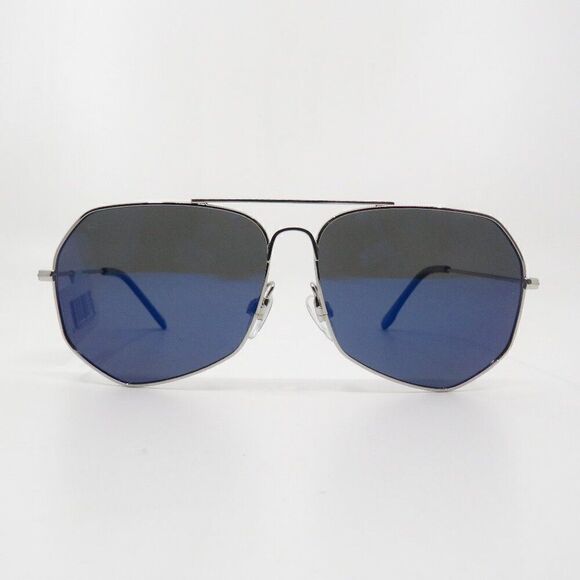 Prive Revaux Sunglasses Polarized New The Cuervo Silver/Blue Pilot - Picture 2 of 7